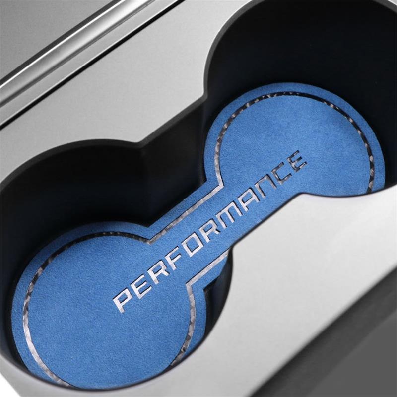 2023 Model 3/Y Alcantara Car Coaster Water Cup Holder Anti-Slip Pad Coaster Double Holder For Tesla (2021-2023) - Evooor