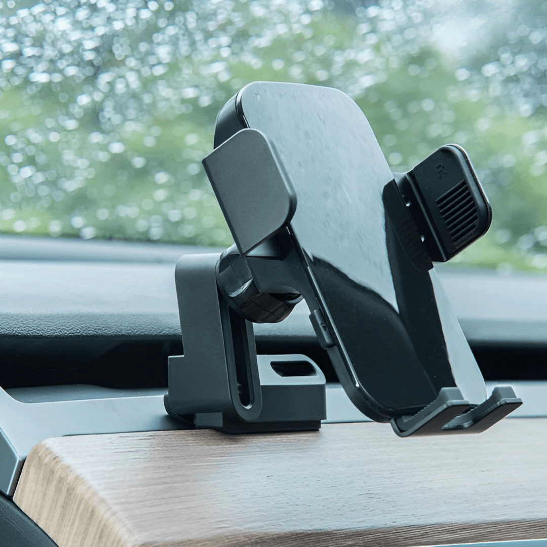 Solar-Powered Wireless Car Phone Mount for Tesla Model 3 & Model Y - Automatic Charging Dashboard Holder - Evooor