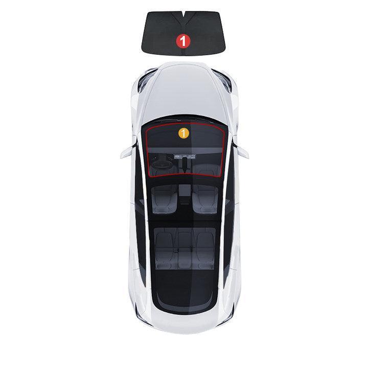 Tesla Model S(2012-2023) Privacy Thermal Insulated Curtains Window Sunshades - Tesla Camping Car Accesories for Sun Protection - Evooor