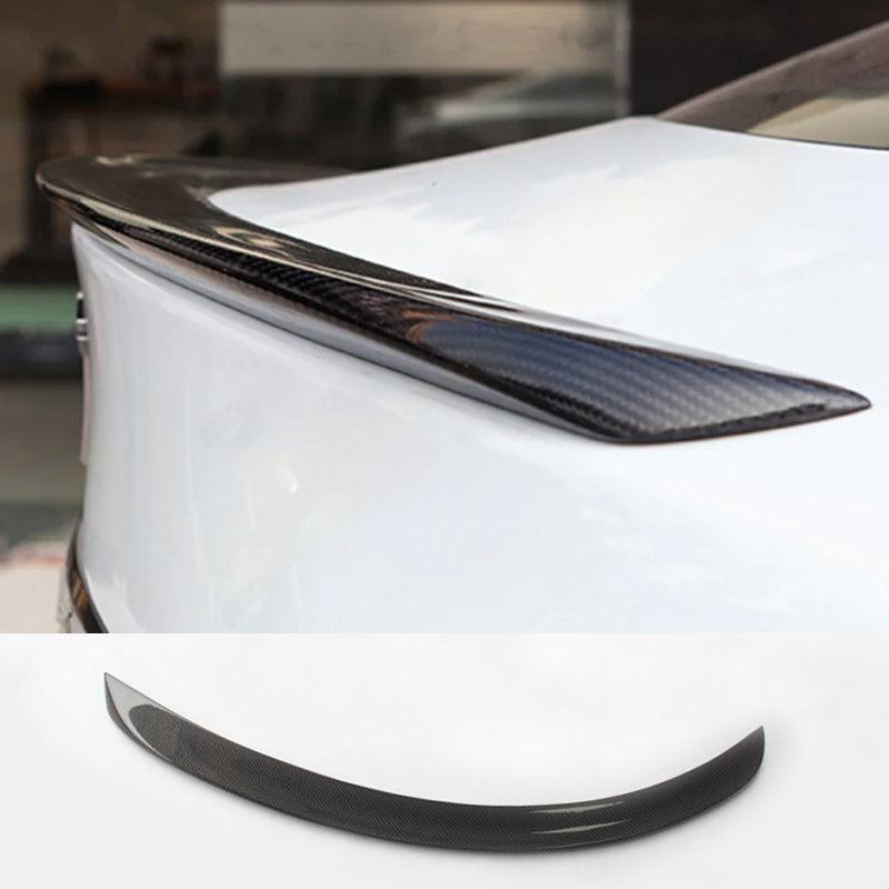 [Real Carbon Fiber] OEM Rear Trunk Lip Spoiler for Tesla Model S 2014+ - Evooor