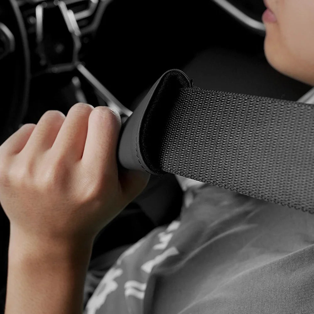 Leather Seatbelt Shoulder Strap Protector Covers For VW ID.3 2021-2025 - Evooor