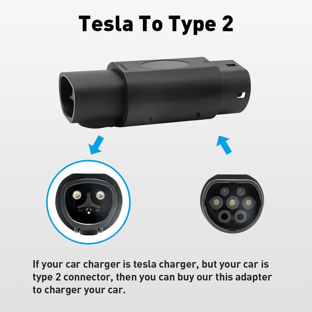 NACS/Tesla to Type 2 EV Charge Adapter for Tesla Model 3/Y/S/X/Cybertruck - Evooor