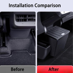 Car Trash Can and Organizer Solution for Tesla Model Y 2022+: Keep Your Backseat Clean and Tidy