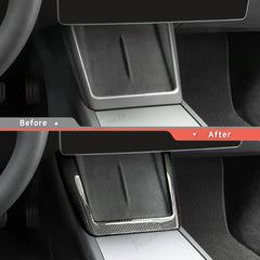 Tesla Model Y Juniper 2025+ Genuine Carbon Fiber Wireless Charging Pad Cover - Evooor