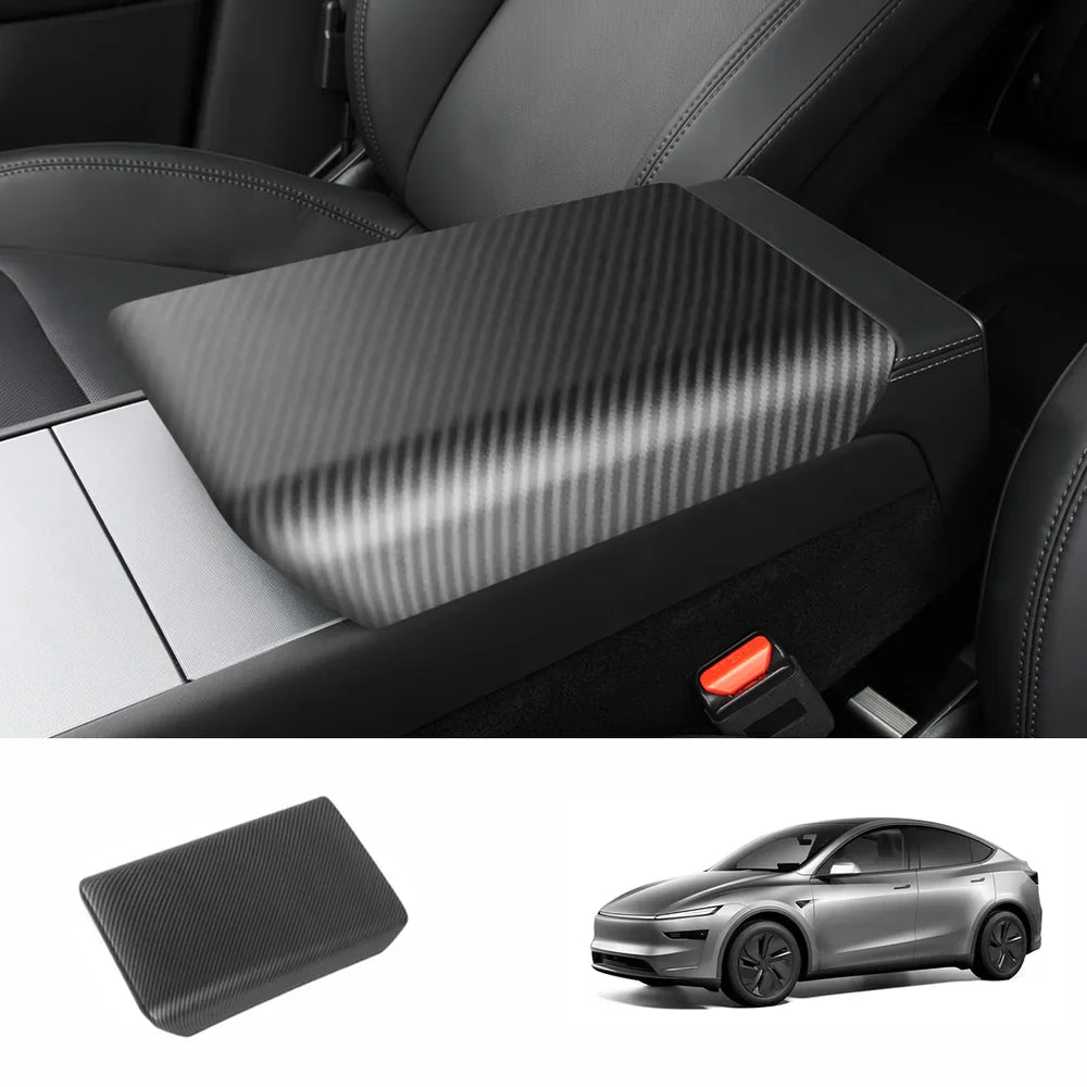 High-Quality Faux Leather Armrest Cover for Tesla Model Y - Durable Protection for Console - Easy Installation - Evooor