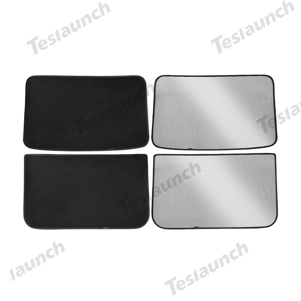Enhanced Sunroof Sunshade with Reflective Ice Crystal and Suede for Tesla Model 3 - Optimized Shade for 2024 Edition - Evooor