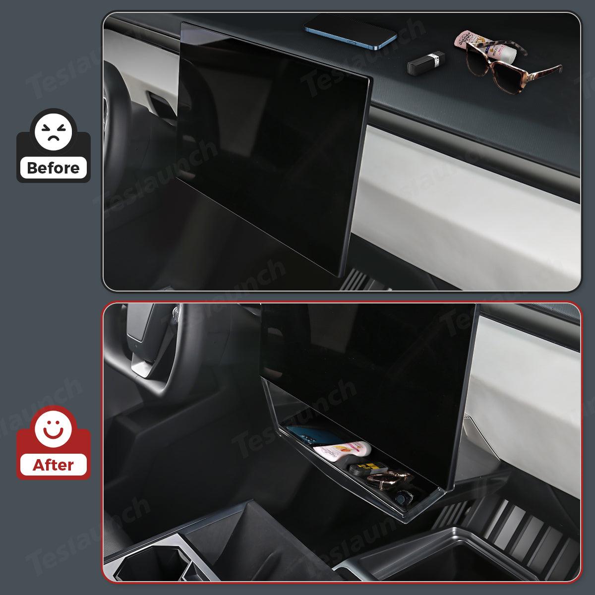 Under Central Control Screen Hidden Storage Box for Cybertruck - Evooor
