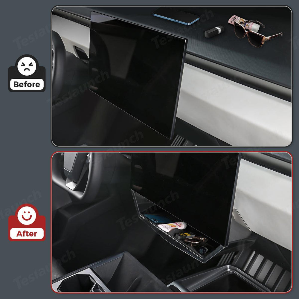 Under Central Control Screen Hidden Storage Box for Cybertruck - Evooor
