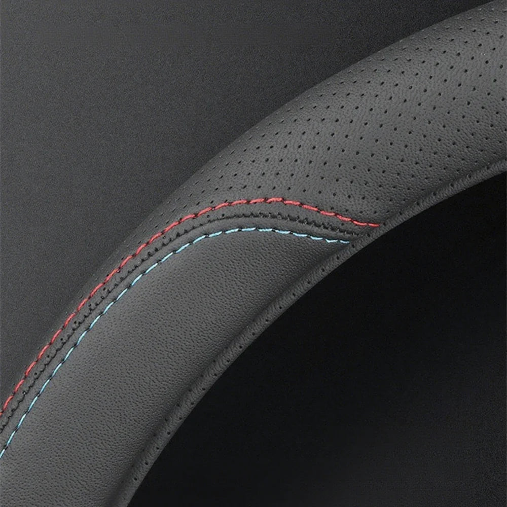 Nappa Leather D-Shaped Anti-Slip Steering Wheel Cover For VW ID.3 2025