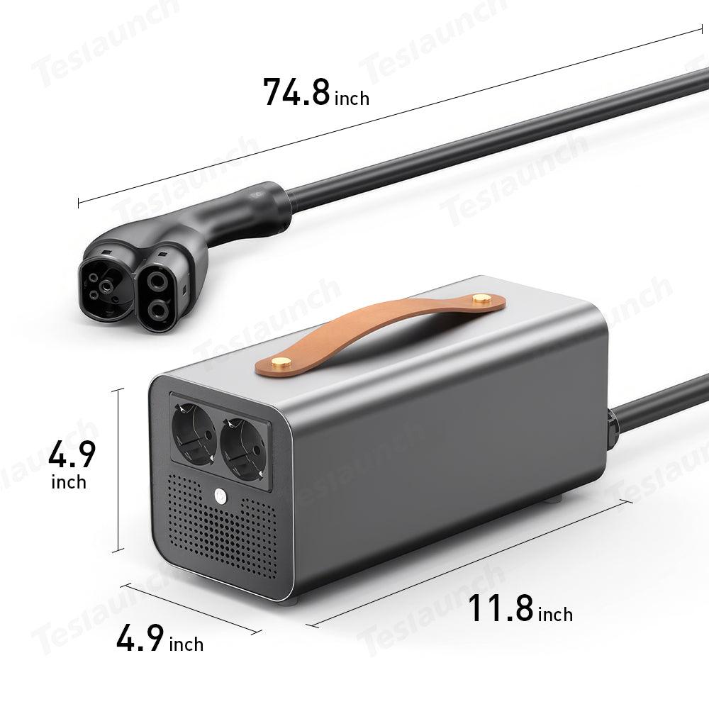 European Version V2L Charging Adapter for Tesla Model 3/Y/S/X - Fast and Efficient Charging Solution - Evooor