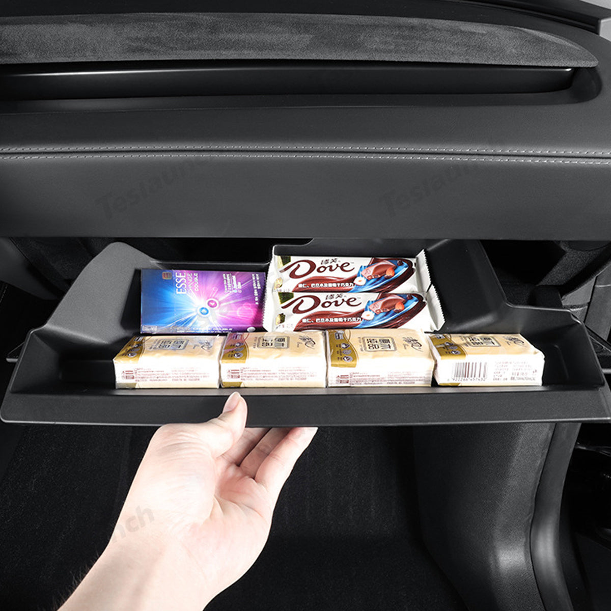 Tesla Model Y Juniper 2025+ TPE Glove Compartment Organizer for Co-Pilot side - Evooor