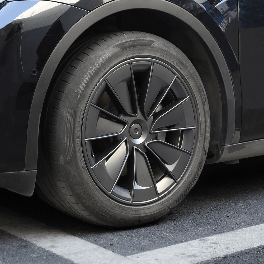 Model Y 19" Gemini Wheel Hubcaps (Set of 4) for Tesla Model Y - Inspired by Model 3 Highland Performance 20'' Forged Wheels - Evooor