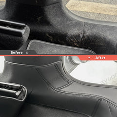 Napa Leather Door Sill Protectors 4-Piece Set – Full Coverage for Tesla Model Y Juniper 2025+