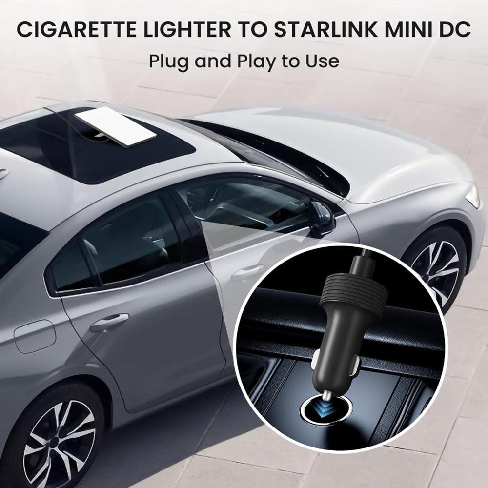 Long 10-Foot Extension Cord for Starlink Mini from Cigarette Lighter Socket to DC Power Supply - Evooor