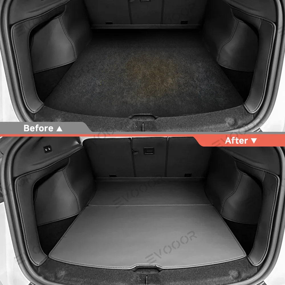 Napa Leather Rear Trunk Mat – Durable Protection for Tesla Model Y Juniper 2025+
