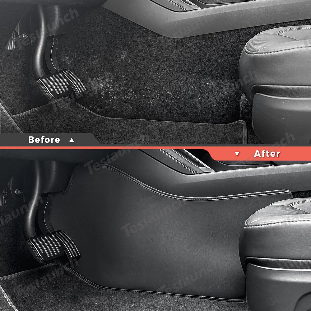 Center Console Side Kick Protectors – Leather Covers for Tesla Model Y Juniper 2025+ - Evooor