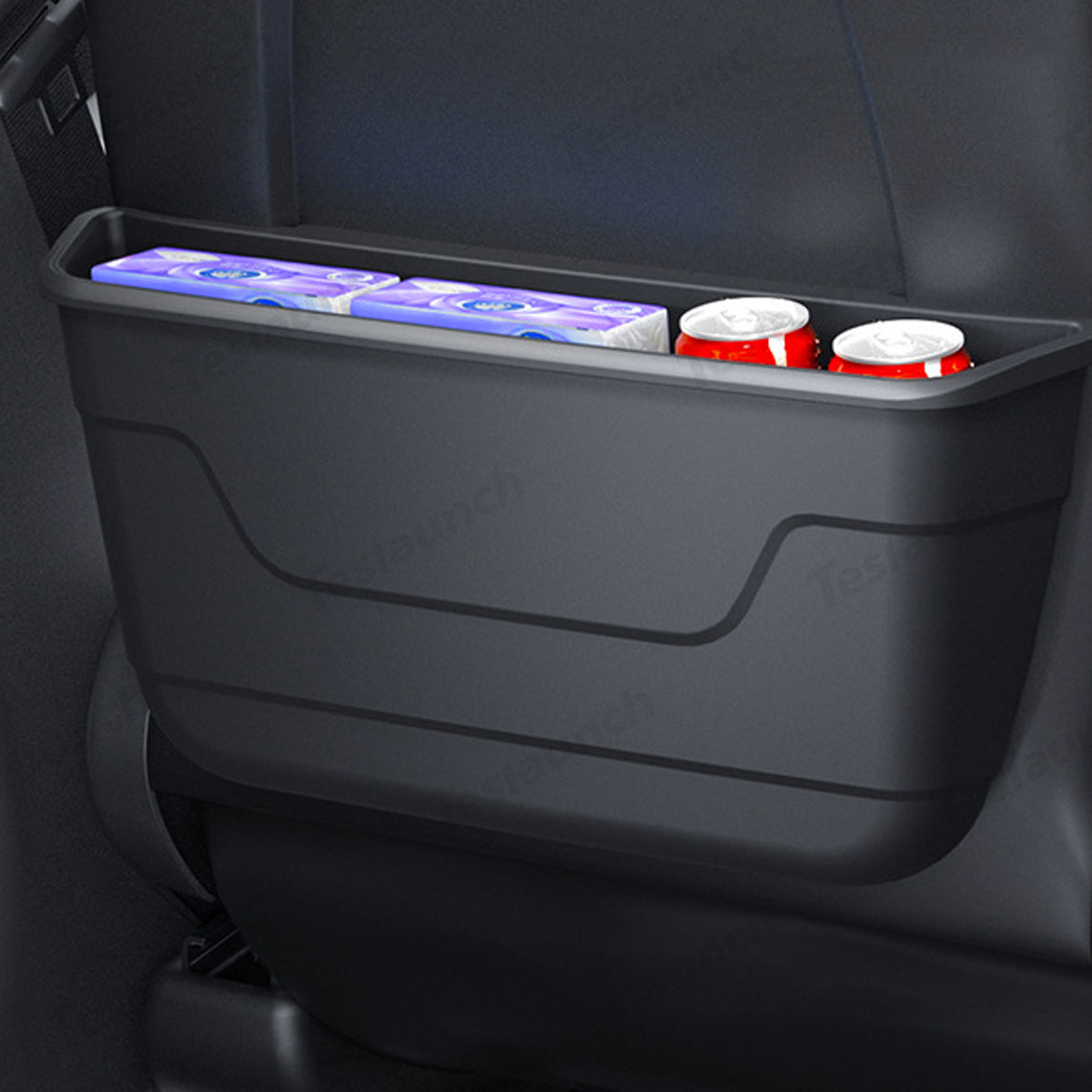 Tesla Model Y/M 3: Durable Rear Seat TPE Storage Organizer - Keep Your Car Neat and Tidy! - Evooor