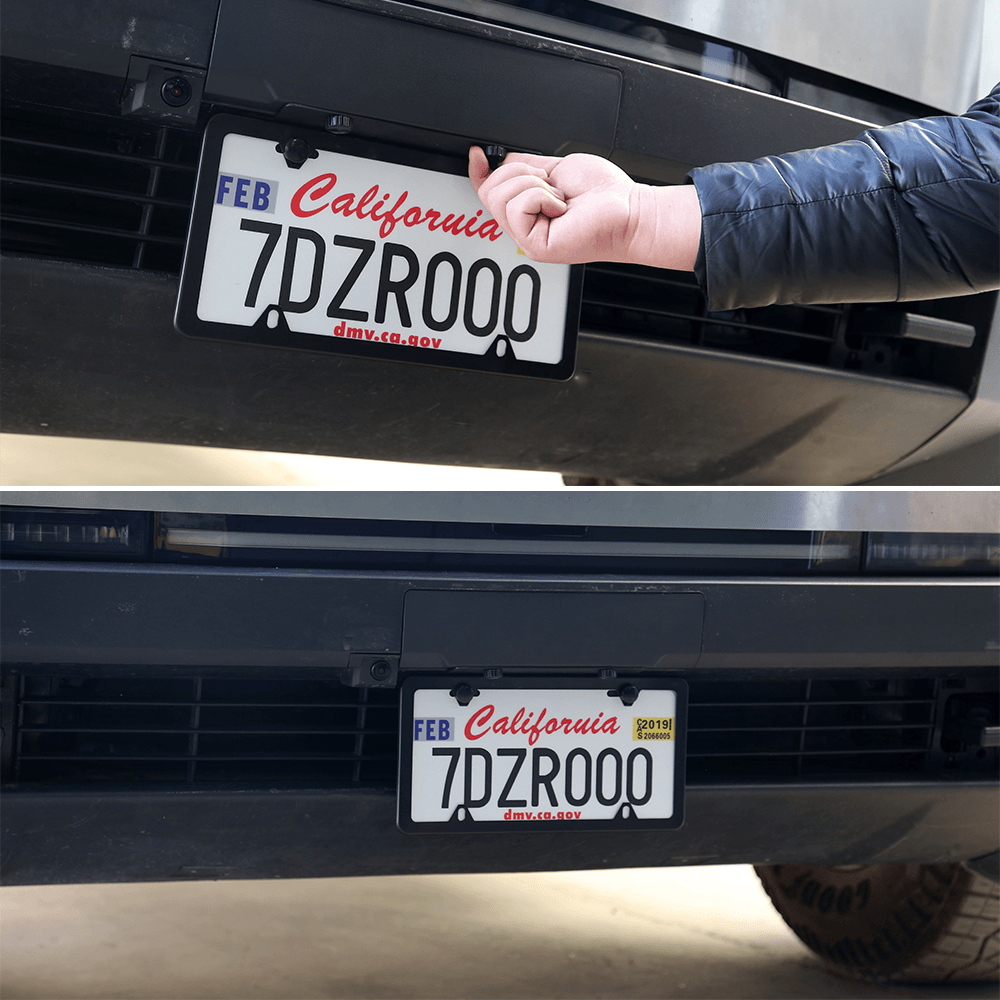 No-Drill Front License Plate Holder for Cybertruck - Evooor