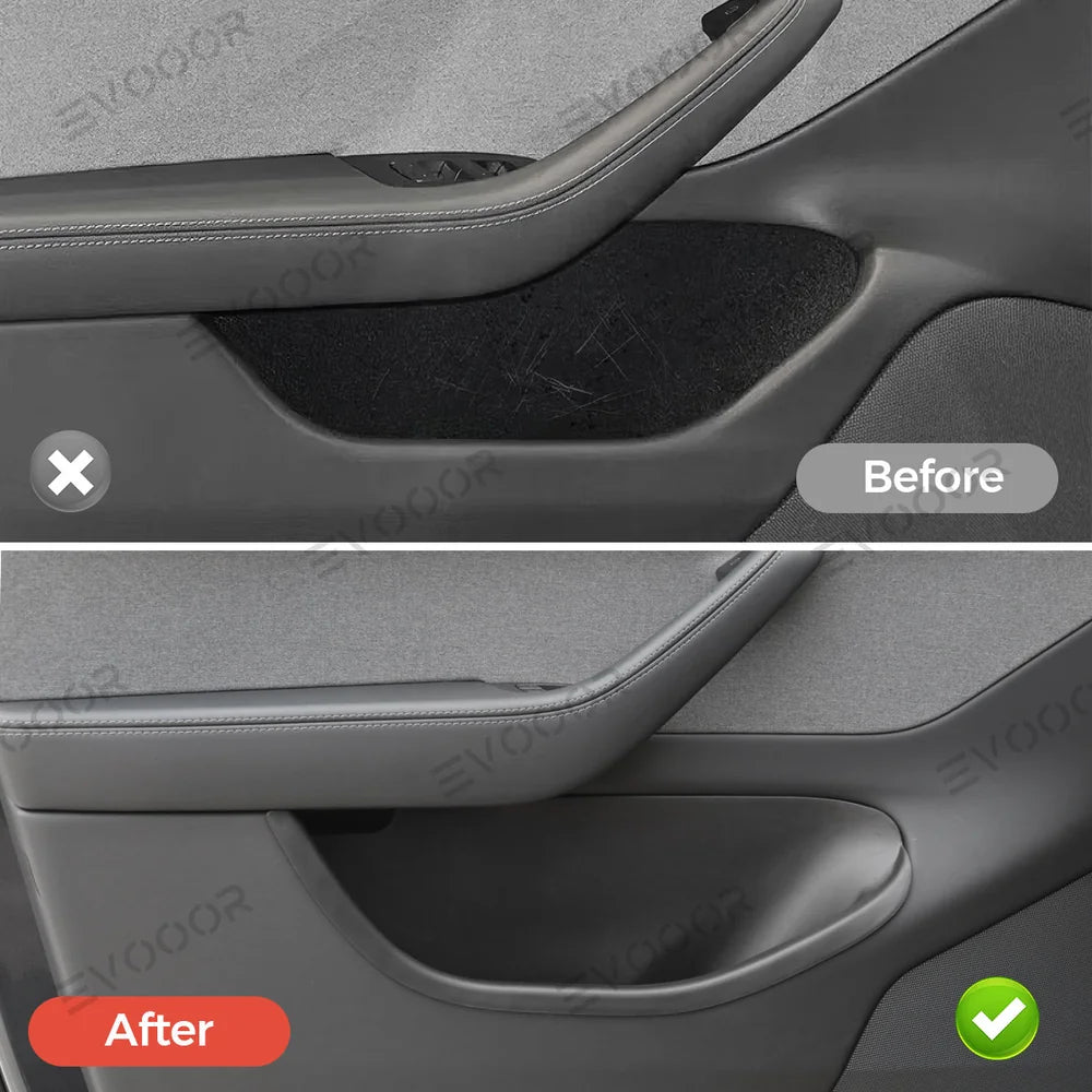 Teljes lefedettségű ajtótároló rendszerező – Vízálló és szennyeződésálló Tesla Model Y Juniper 2025+ modellhez