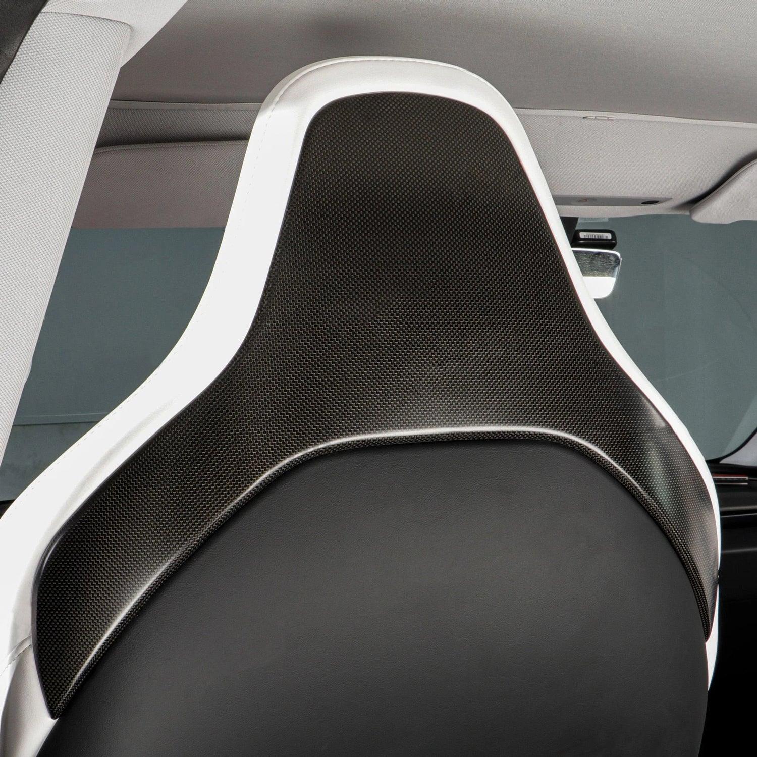 High-Quality Carbon Fiber Seat Back Protectors (Set of 2) for Tesla Model 3 – Upgrade Your Interior with Superior Performance! - Evooor
