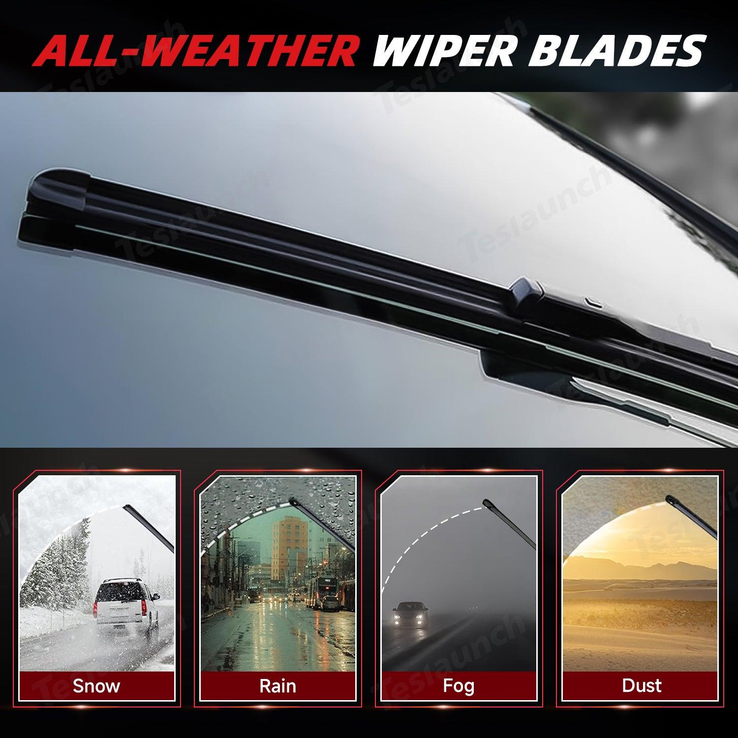Set of 2 High-Quality Windshield Wiper Blades (26" & 19") for Tesla Model 3 - Easy Replacement Solution - Evooor