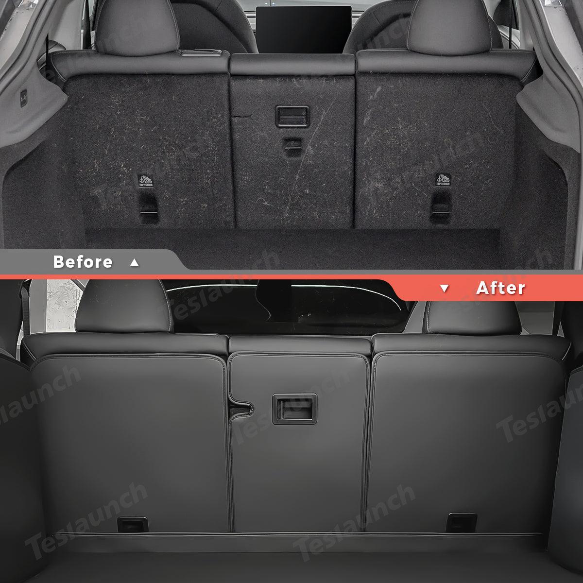 Nappa Leather Rear Seat Back Protector for Tesla Model Y Juniper 2025+ - Evooor