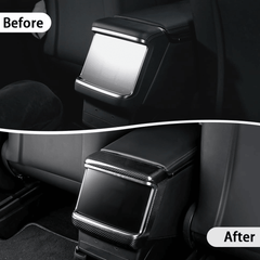 High-Quality Carbon Fiber Rear Air Conditioning Vent Cover for Tesla Model S/X 2022 and Beyond - Evooor