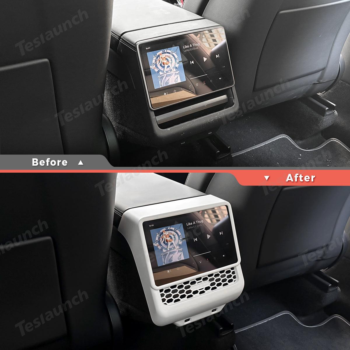 Rear Center Console Vent & Kick Panel Cover for Tesla Model Y Juniper 2025+ - Evooor