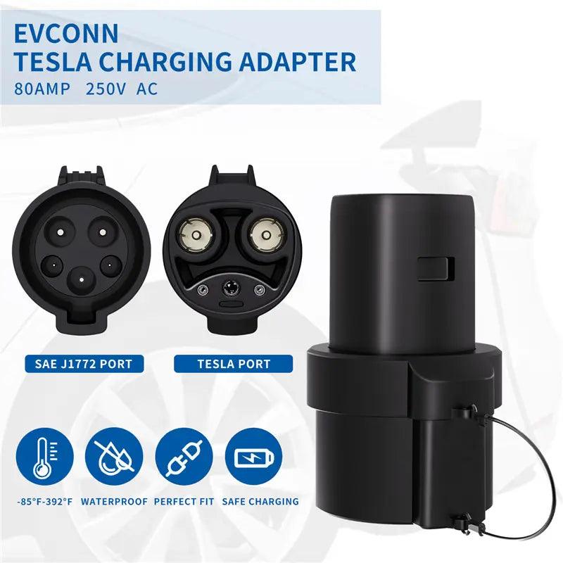 J1772 To Tesla Adapter for Tesla Model 3/Y/S/X/Cybertruck - Evooor