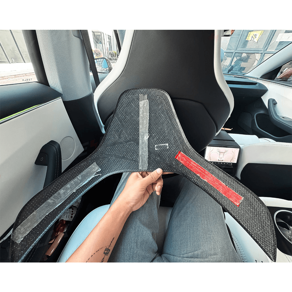 High-Quality Carbon Fiber Seat Back Protectors (Set of 2) for Tesla Model 3 – Upgrade Your Interior with Superior Performance! - Evooor