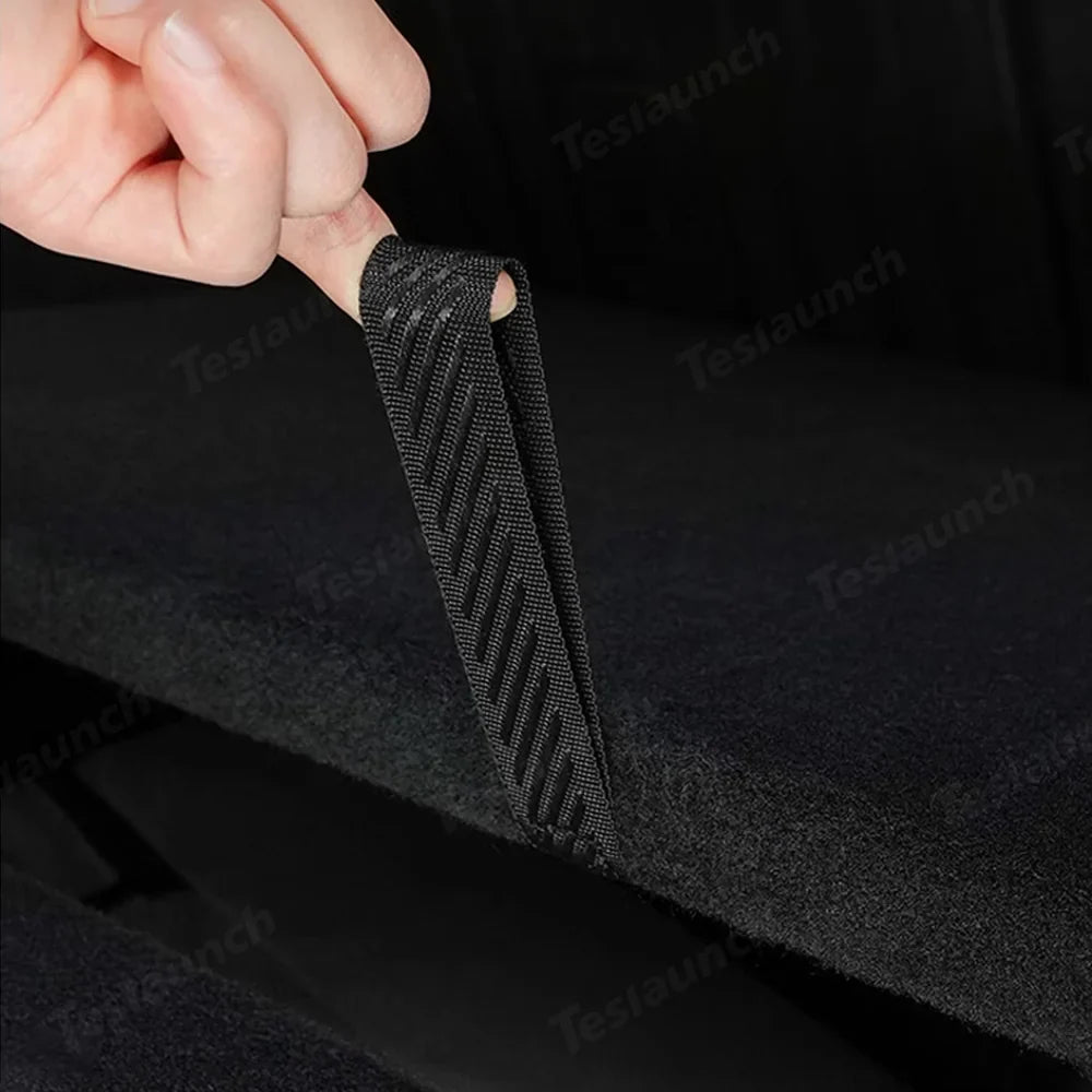 Premium Juniper Trunk Floor Panel Pull Strap Compatible with Tesla Model Y 2025+ - Enhanced Utility and Style - Evooor