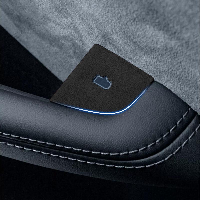 Tesla Alcantara Door Button Switch Cover Sticker 4 PCS For 2024 Model 3 Highland - Evooor