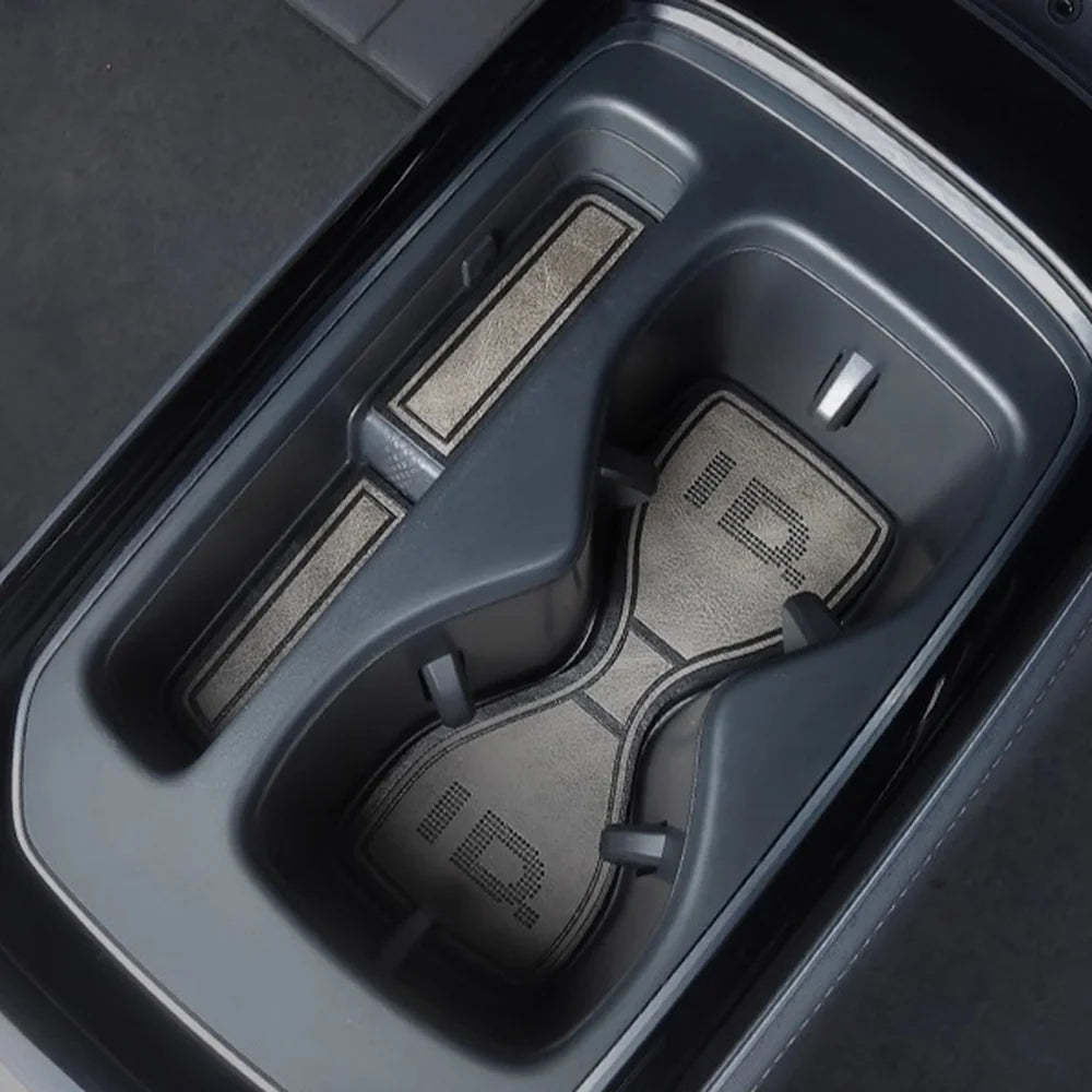 Leather Car Interior Slot Mats 9Pcs For VW ID.4 2021-2025 - Evooor