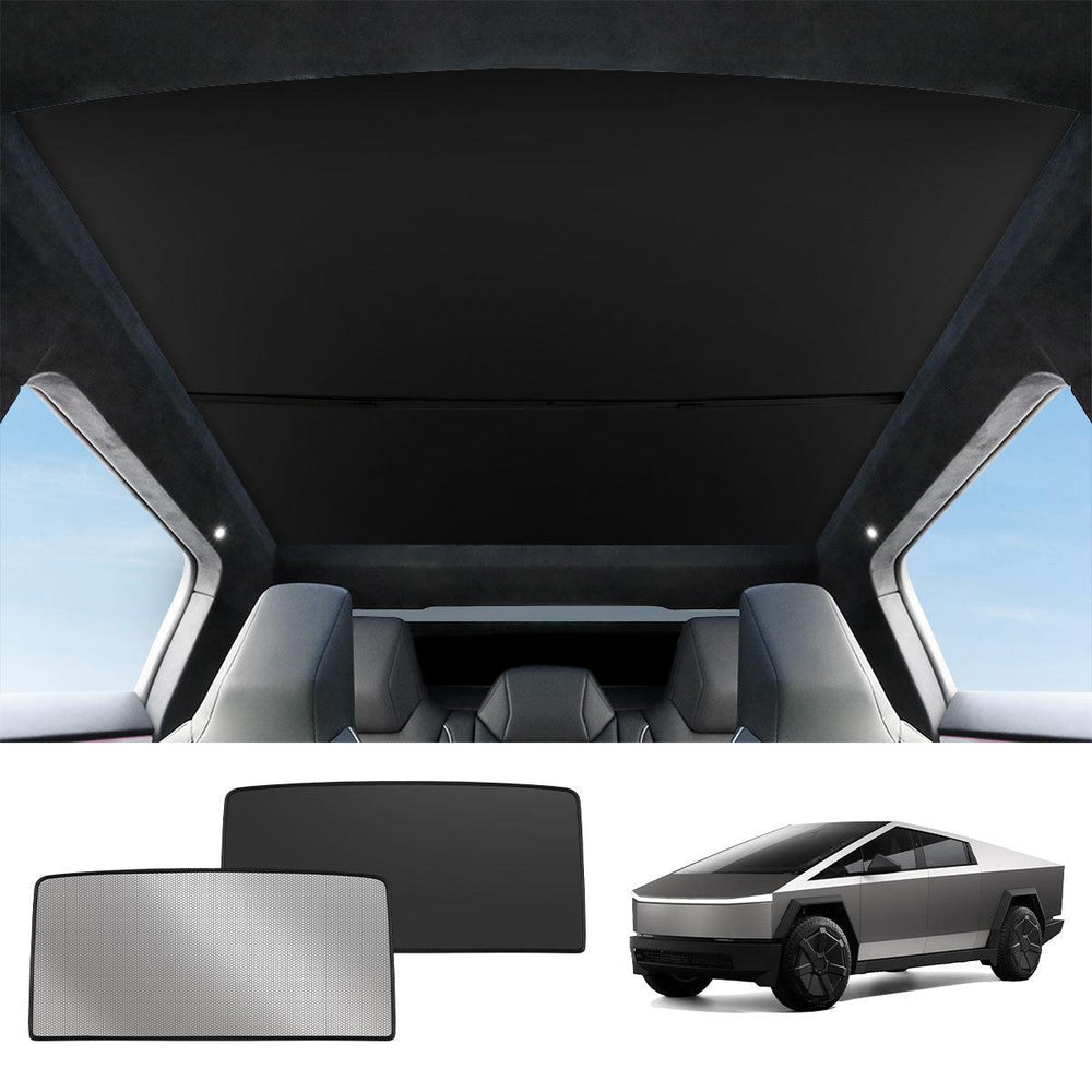 Split Nano Ice Crystal Glass Roof Sunshade for Cybertruck (2 PCS) - Evooor