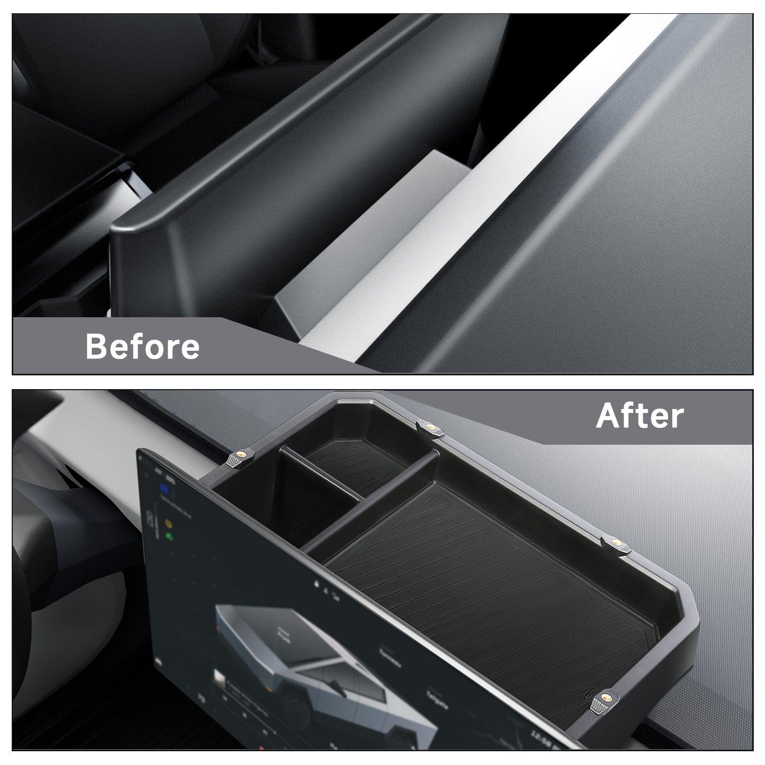 Console Backing Box Upgraded Center Console Behind Screen Storage Box for Cybertruck – Evooor