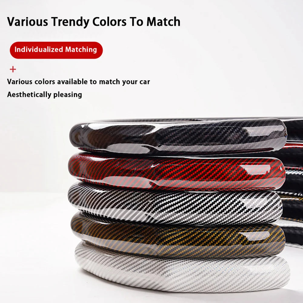 ABS Carbon Fiber Texture Steering Wheel Cover For VW ID.4 2025 - Evooor