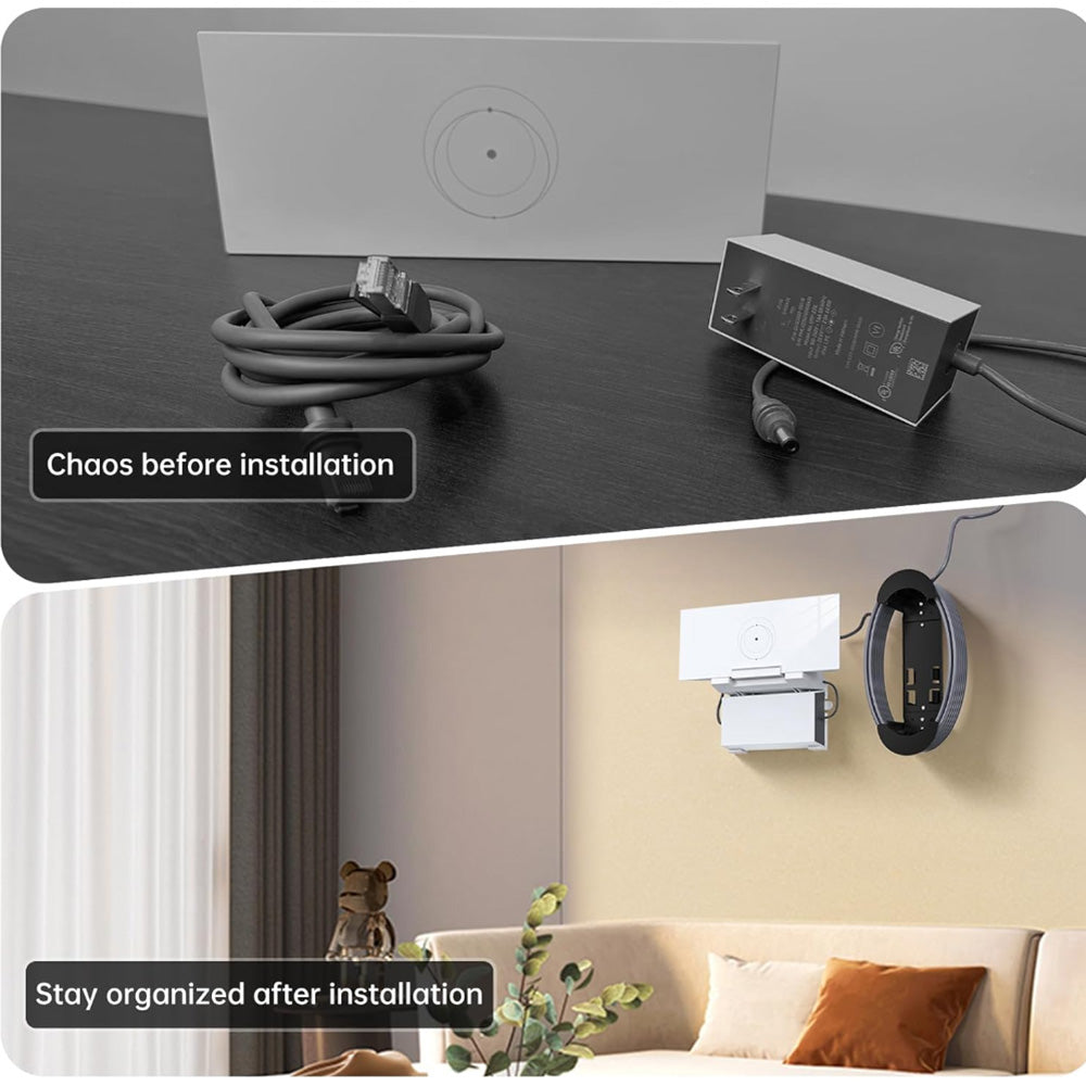 Starlink Ethernet Cable Management Holder & Wall Mount Bracket for Gen 3 and Gen 2 Devices - Evooor