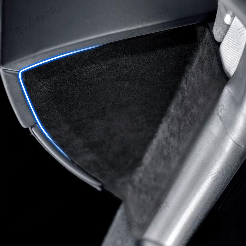 Tesla Alcantara Dashboard Sides Triangular Stickers 2 PCS For 2024 Model 3 Highland - Evooor