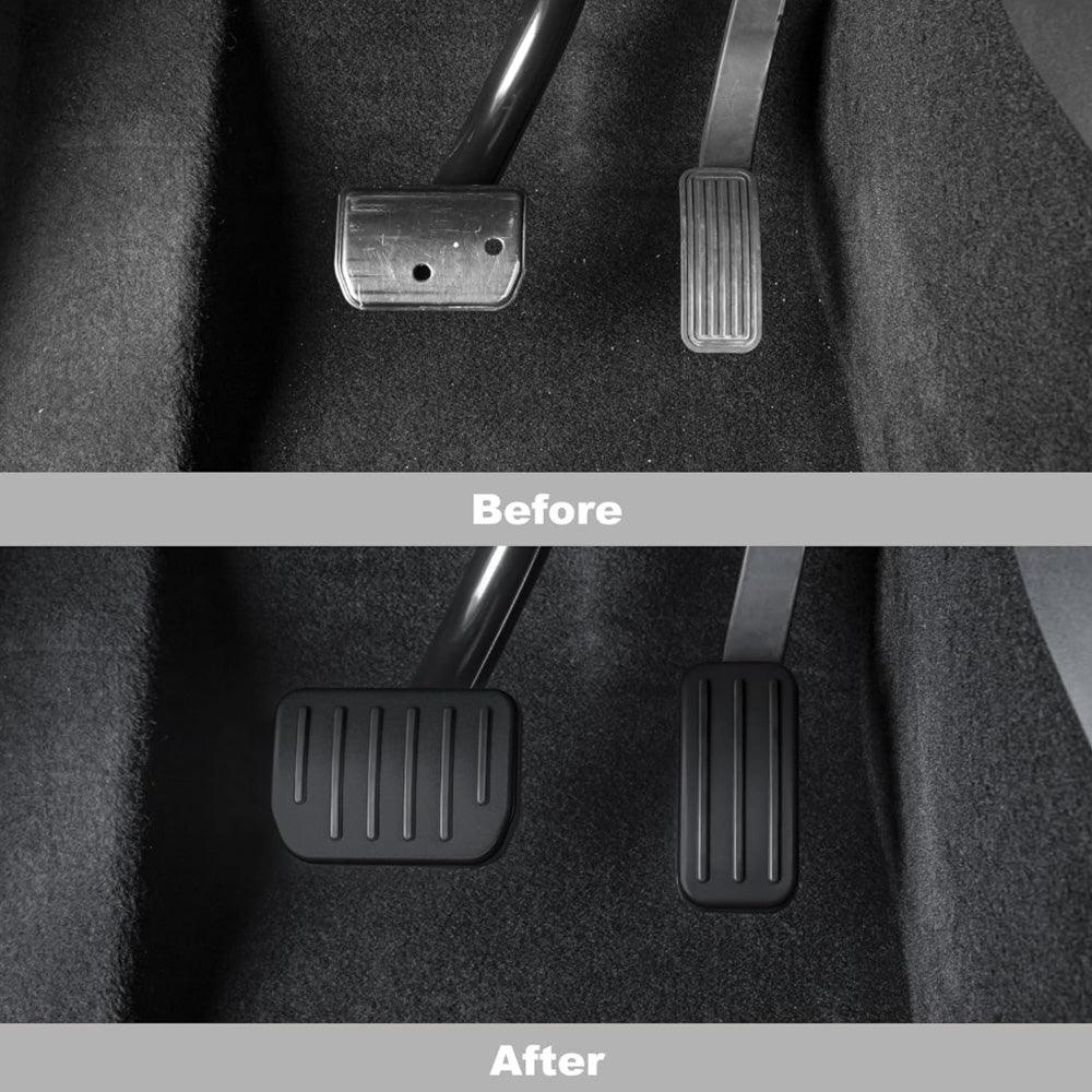 Enhanced Non-Slip Alloy Brake Pedal Cover Upgrade for Tesla Model 3/Y: Boost Performance and Style - Evooor