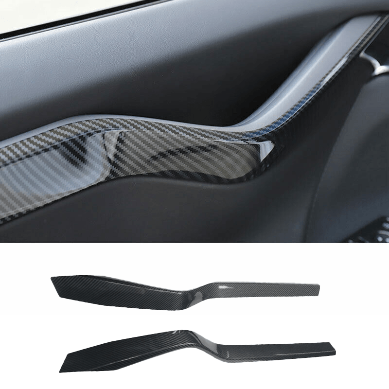 High-Quality Carbon Fiber Interior Door Panel Accents Set for Tesla Model X - Enhance Your Car's Look! - Evooor
