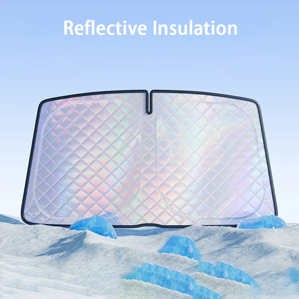 Aluminum Foil Front Window Windshield Sunshade Folding For VW ID.3 - Evooor