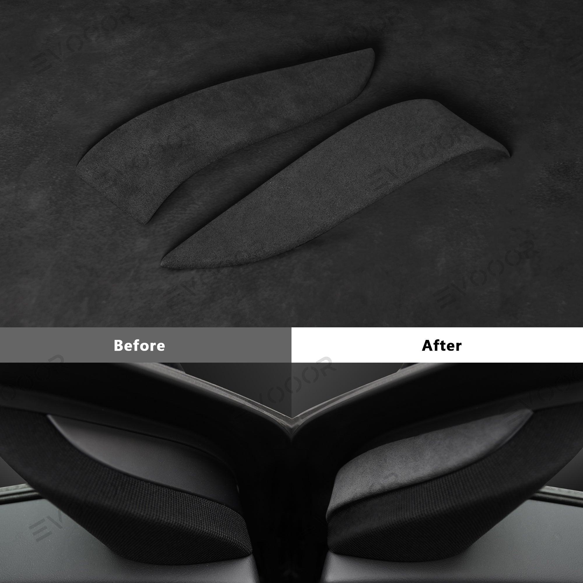 2024 Model 3 HighlandAlcantara Front Doors Triangle Trim Cover 2 PCS For Tesla - Evooor