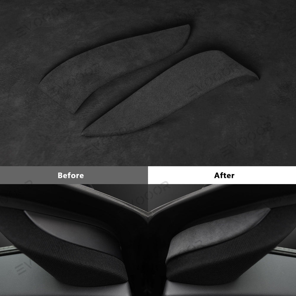 2024 Model 3 HighlandAlcantara Front Doors Triangle Trim Cover 2 PCS For Tesla - Evooor