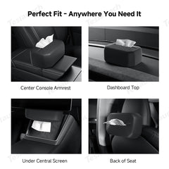Silicone Tissue Holder Organizer for Tesla Model Y: Keep Your Car Clean and Tidy - Evooor