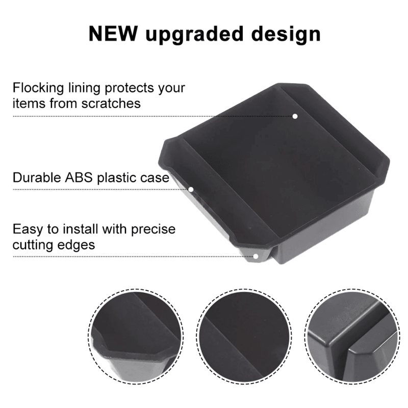 OEM Flocking Center Console Organizer Storage Box for Tesla Cybertruck - Evooor