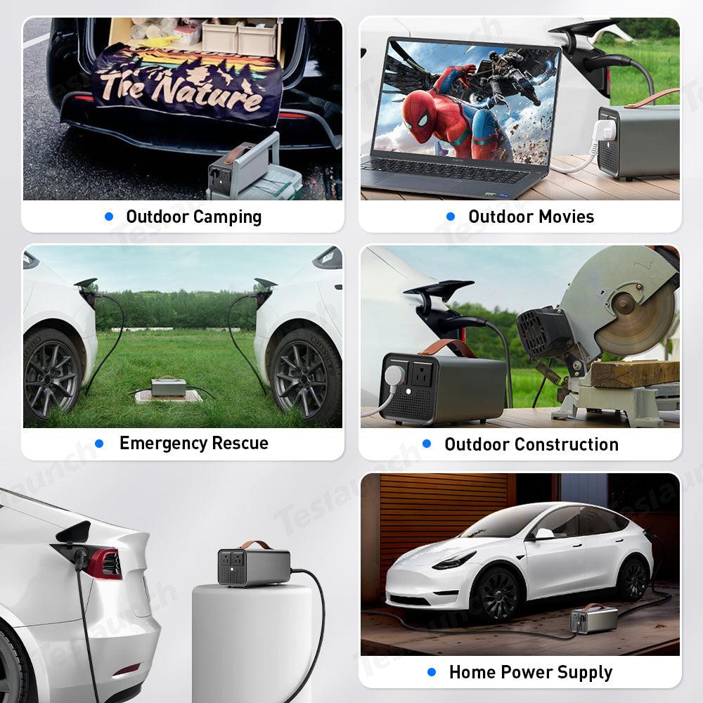 Tesla All-In-One V2L Smart Charger for Model 3/Y/S/X - Compatible in North America - Evooor