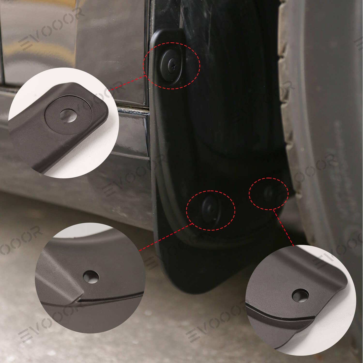 2024 Tesla Model 3 Highland Mud Flaps Splash Guards Front Rear Mudguard Kit, No Drill Fender(4 Pcs) - Evooor