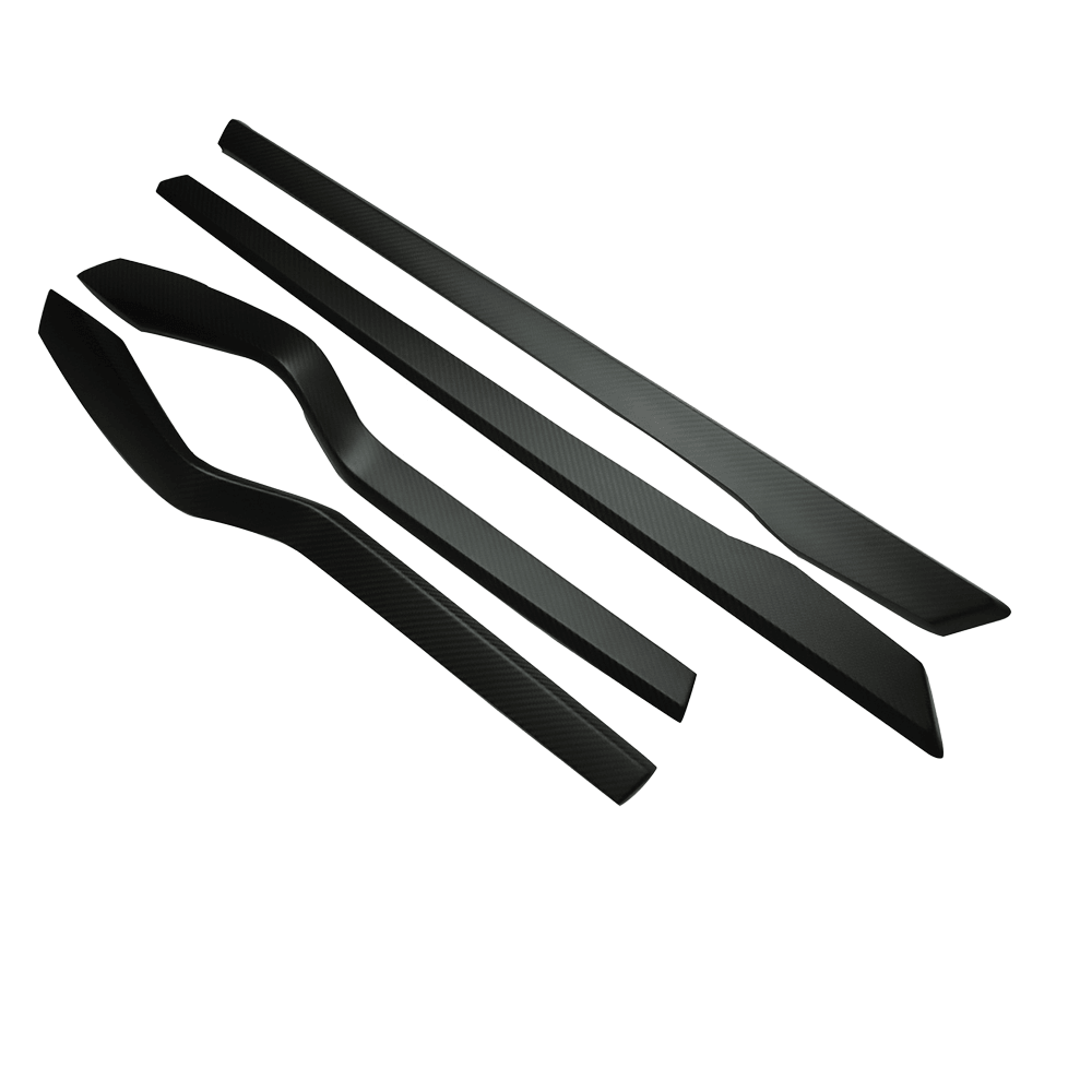 High-Quality Carbon Fiber Interior Door Panel Accents Set for Tesla Model X - Enhance Your Car's Look! - Evooor