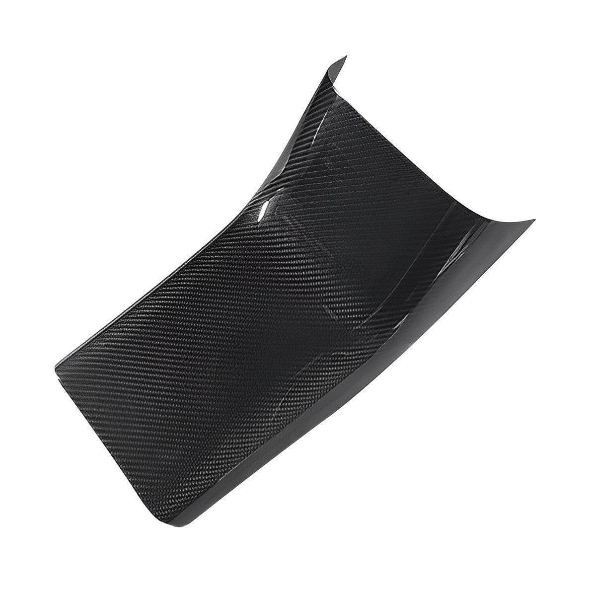 [Real Carbon Fiber] Backseat Center Console Base Cap, Anti-kick Protection Panel (2017-2023) - EVOOOR