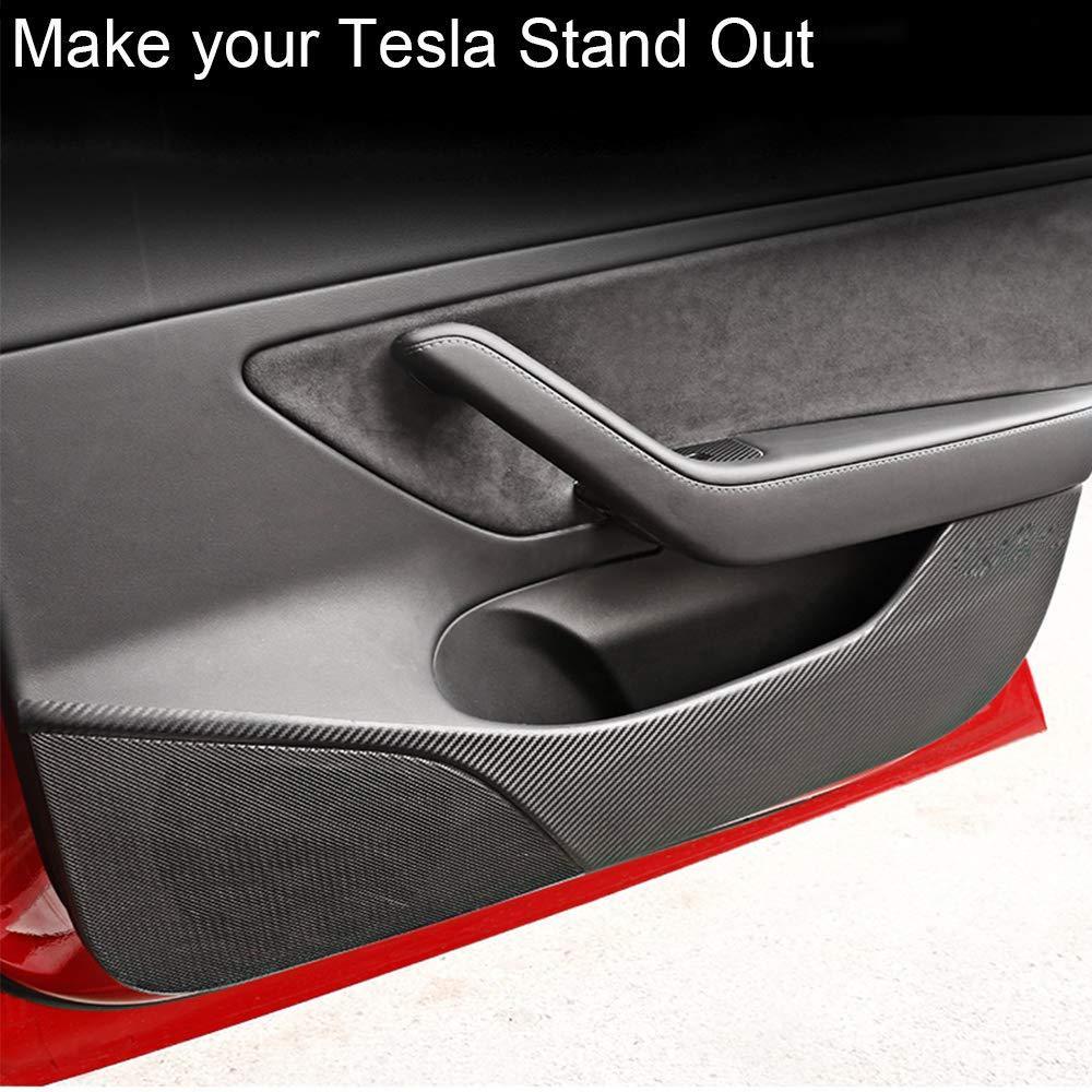 Tesla Model 3 Side Door Vinyl Wrap Guards Set - Protective Door Edge Covers (4 Pieces) for Model 3 (2017-2023) - Evooor
